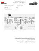 Motor Eléctrico ABB Trifásico 15 HP 1200 RPM Arm 284T Mod. A7B10001014951