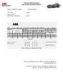 Motor Eléctrico ABB Trifásico 60 HP 1750 RPM Arm. Hierro STD Mod. A7B10001014964