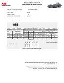 Motor Eléctrico ABB Trifásico 40 HP 3550 RPM Arm. Hierro STD Mod. A7B10001015655