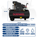 Compresor De Aire Electrico 3hp 40 L Doble Manometro Color Negro Denbel Fase Eléctrica Monofásica Frecuencia 60 Hz
