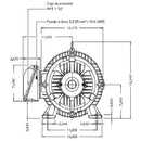 Motor Weg Trifasico 10 Hp 8 Polos 220/440v Arm Hierro Mod. 13321594