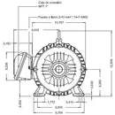 Motor Weg Trifásico 3 Hp 1200 Rpm Arm Hierro 220/440v Mod. 13258784
