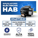 Motor Eléctrico HAB Bifasico 3 HP 3550 RPM Arm. 145T Estandar Mod. H145T3S2C