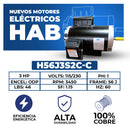 Motor Eléctrico HAB Monofásico 3 HP 3550 RPM Arm. 56J Mod. H56J3S2C-C