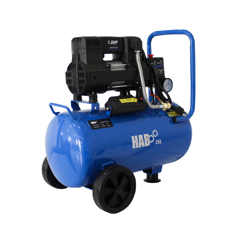 Compresor De Aire Electrico 1 Hp 25 Lt Libre De Aceite 110v