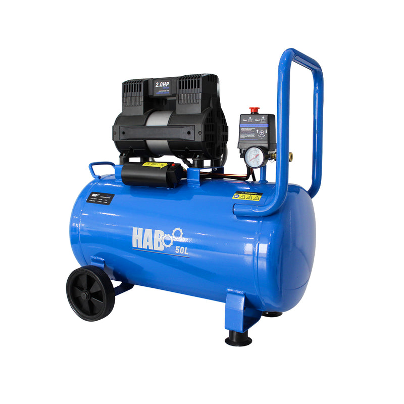 Compresor De Aire Electrico 2 Hp 50 Lt Libre De Aceite 110v