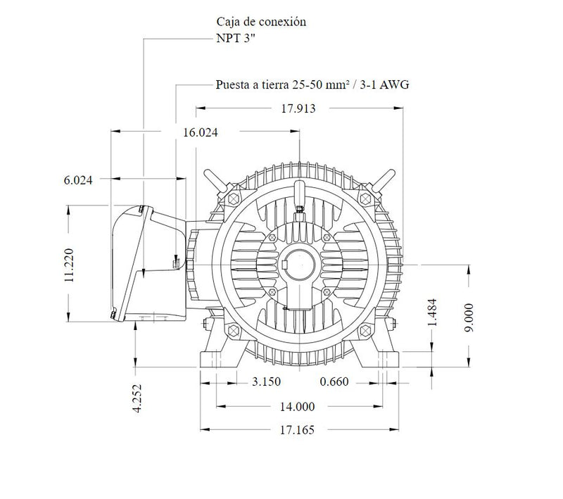 Motor Weg Trifásico 60 Hp 1750 Rpm 208-230/460v Mod. 12860594