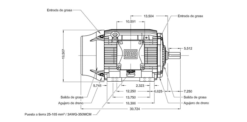 Motor Weg Trifasico 100 Hp 1750 Rpm 208-230/460v Mod. 12860609