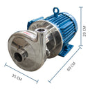 Bomba 5 Hp Acero Inoxidable Uso Sanitario 2  X 1 1/2  Clamp 3550 RPM