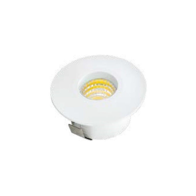 Luminario Mini Empotrado Led Circular Blanco 3 W Calido