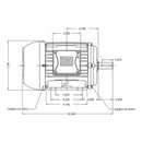 Motor Eléctrico WEG Trifásico 1 HP 1750 RPM 220/440Vca Arm. Hierro W22 STD Mod. 12860528