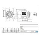 Motor Eléctrico WEG Bifasico 7.5 Hp 1750 RPM Arm. Hierro STD Mod. 14039233