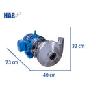 Bomba 10 Hp Cabezal Acero Inoxidable Uso Sanitario 3x2 Clamp