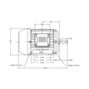 Motor Weg Trifásico 2 HP 1750 Rpm Eficiencia Premium 220/440 Mod. 12860480