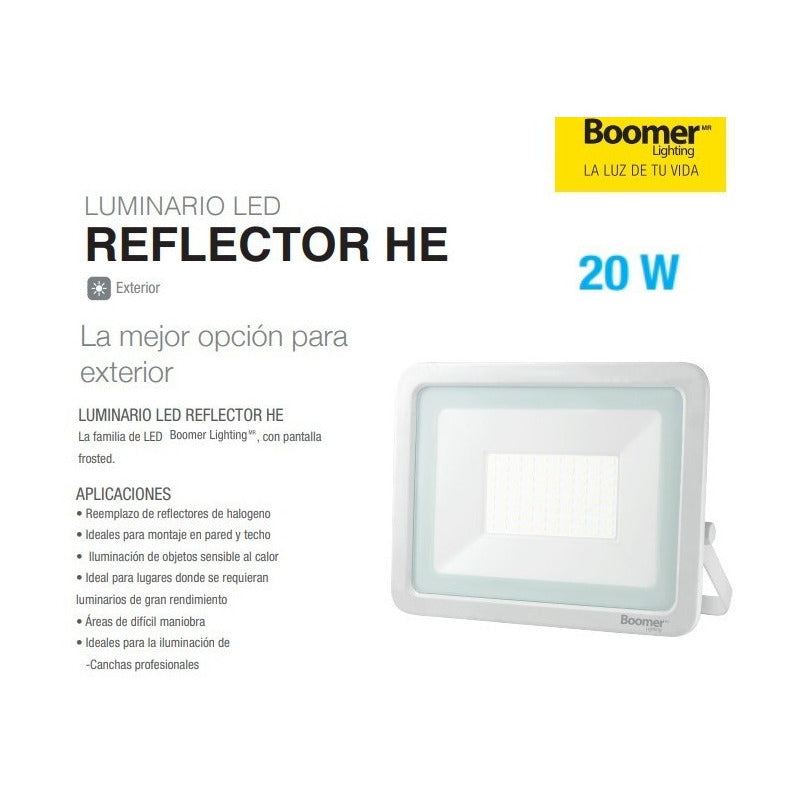 Luminario Led Reflector He 20w Blanco