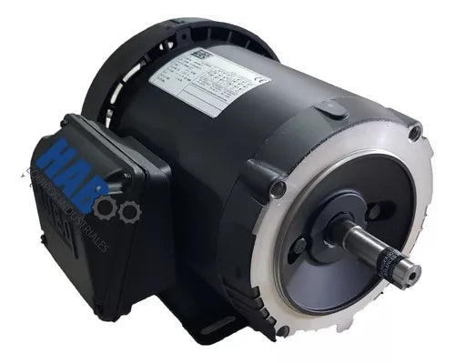 Motorreductor HAB Corona Sin Fin 90° Tamaño RV50 Trifasico 0.5 HP Armazon 56C 25:1 70 RPM Flecha 1"